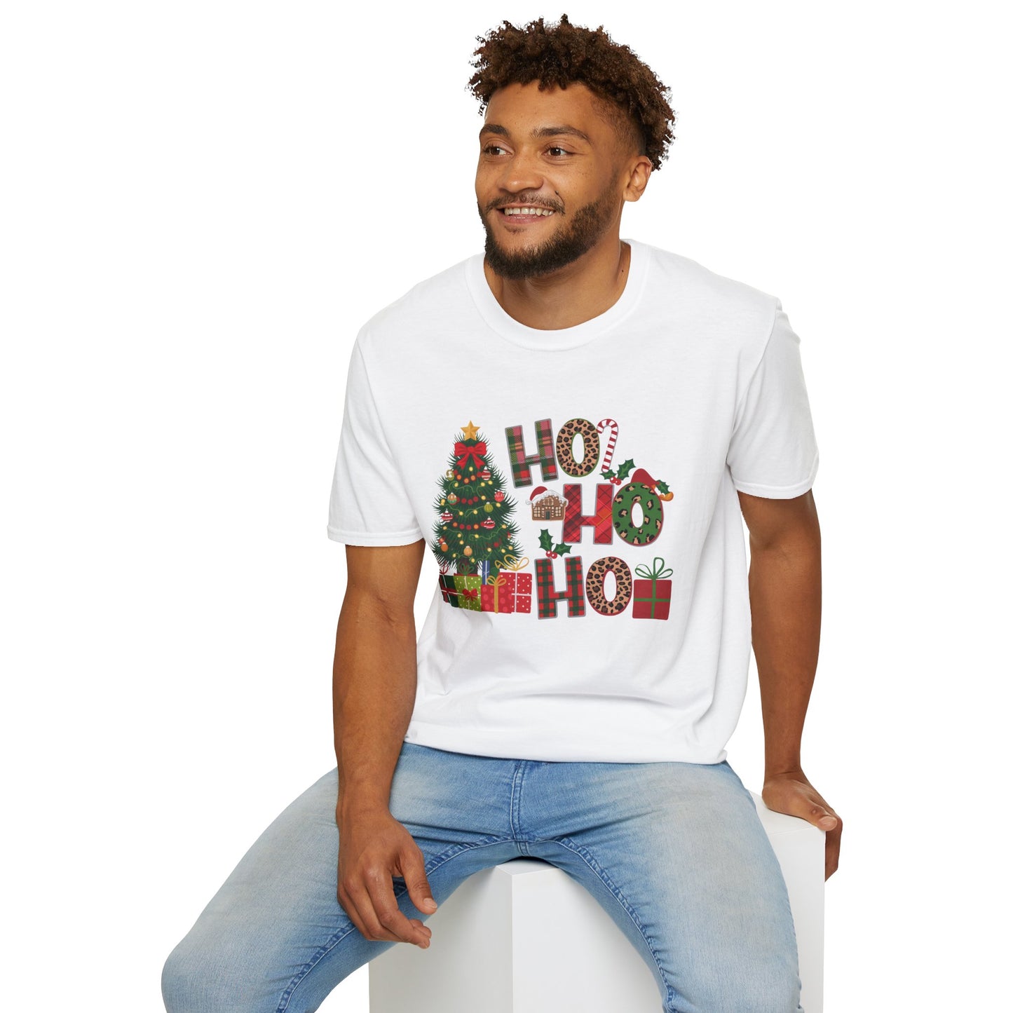 Merry Christmas HO HO HO - Unisex Softstyle T-Shirt