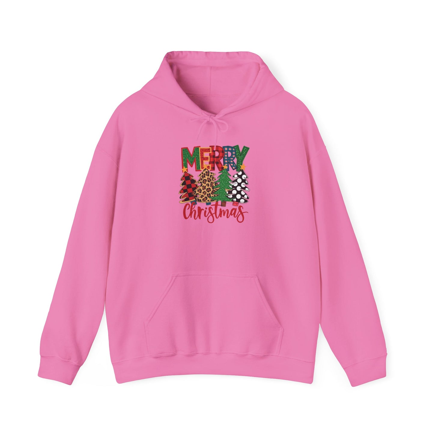 Merry Christmas 4trees- Unisex Hoodie for Fall Celebrations