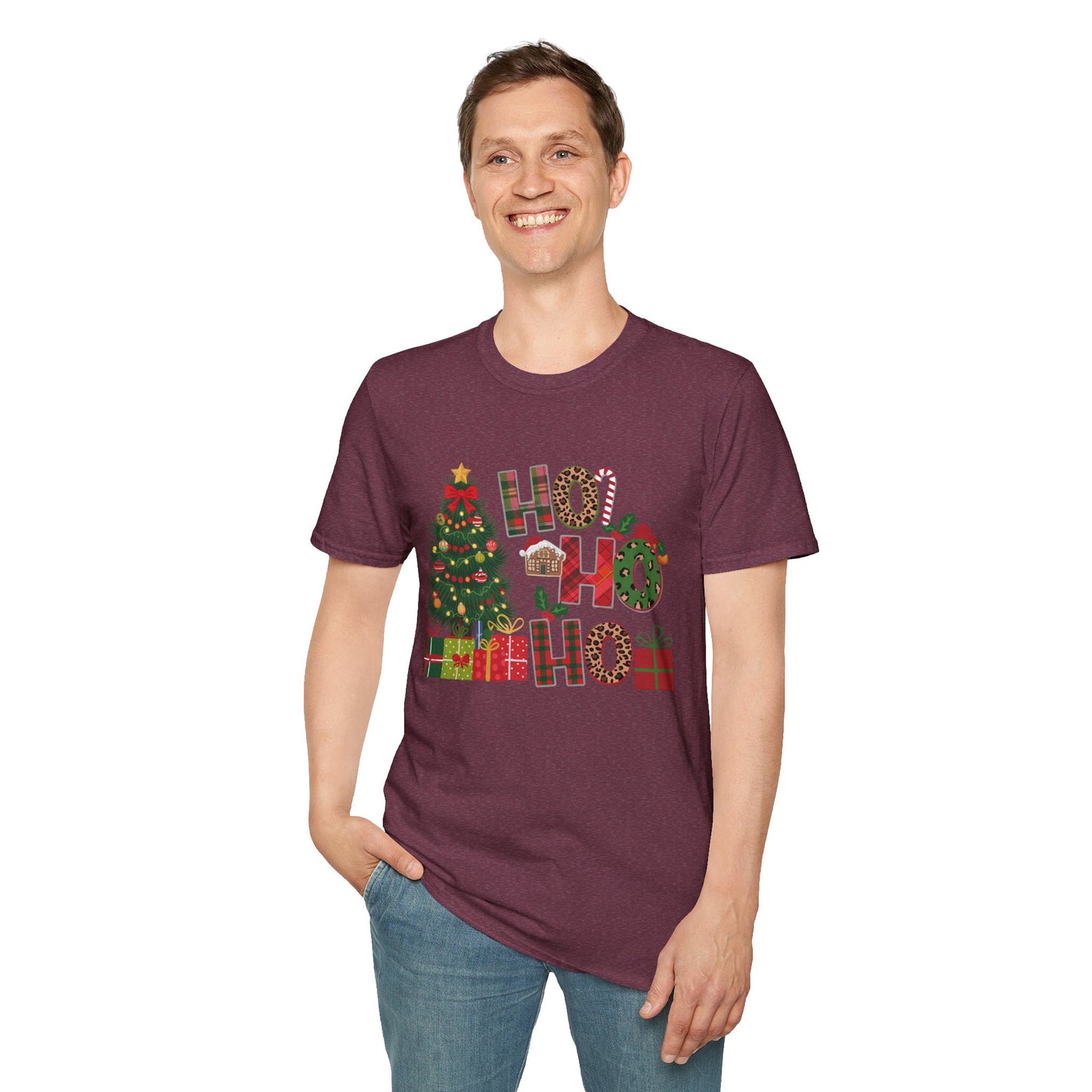 Merry Christmas HO HO HO - Unisex Softstyle T-Shirt