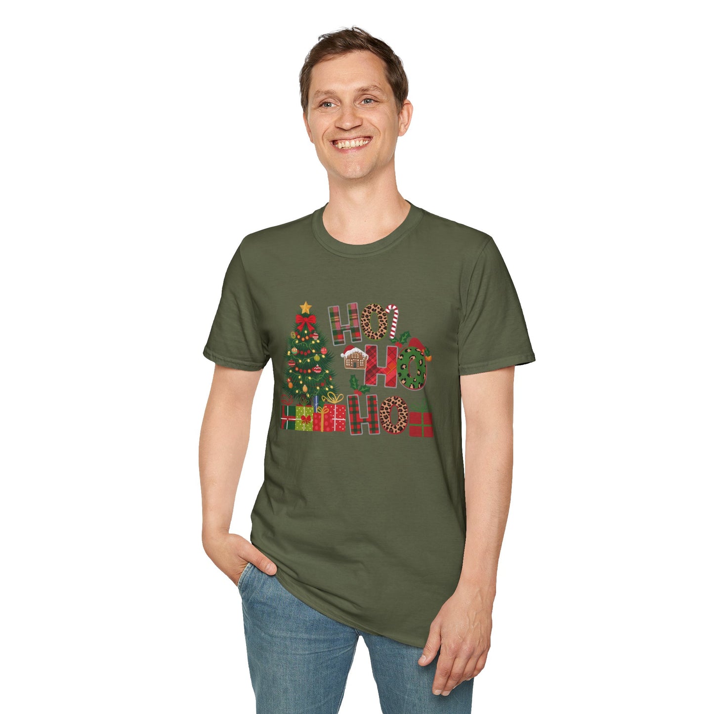 Merry Christmas HO HO HO - Unisex Softstyle T-Shirt