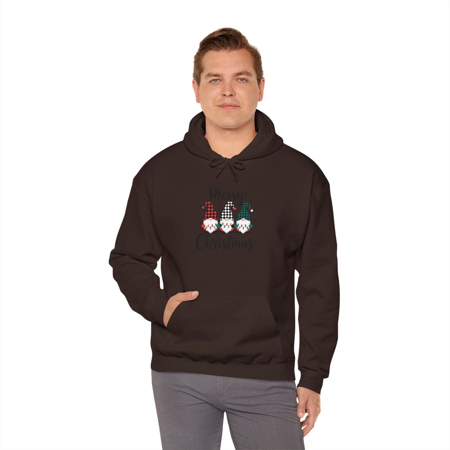 Merry Christmas 3elfs- Unisex Hoodie for Fall Celebrations