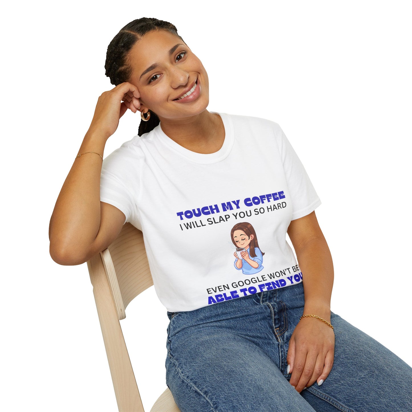Coffee Blue Unisex Softstyle T-Shirt