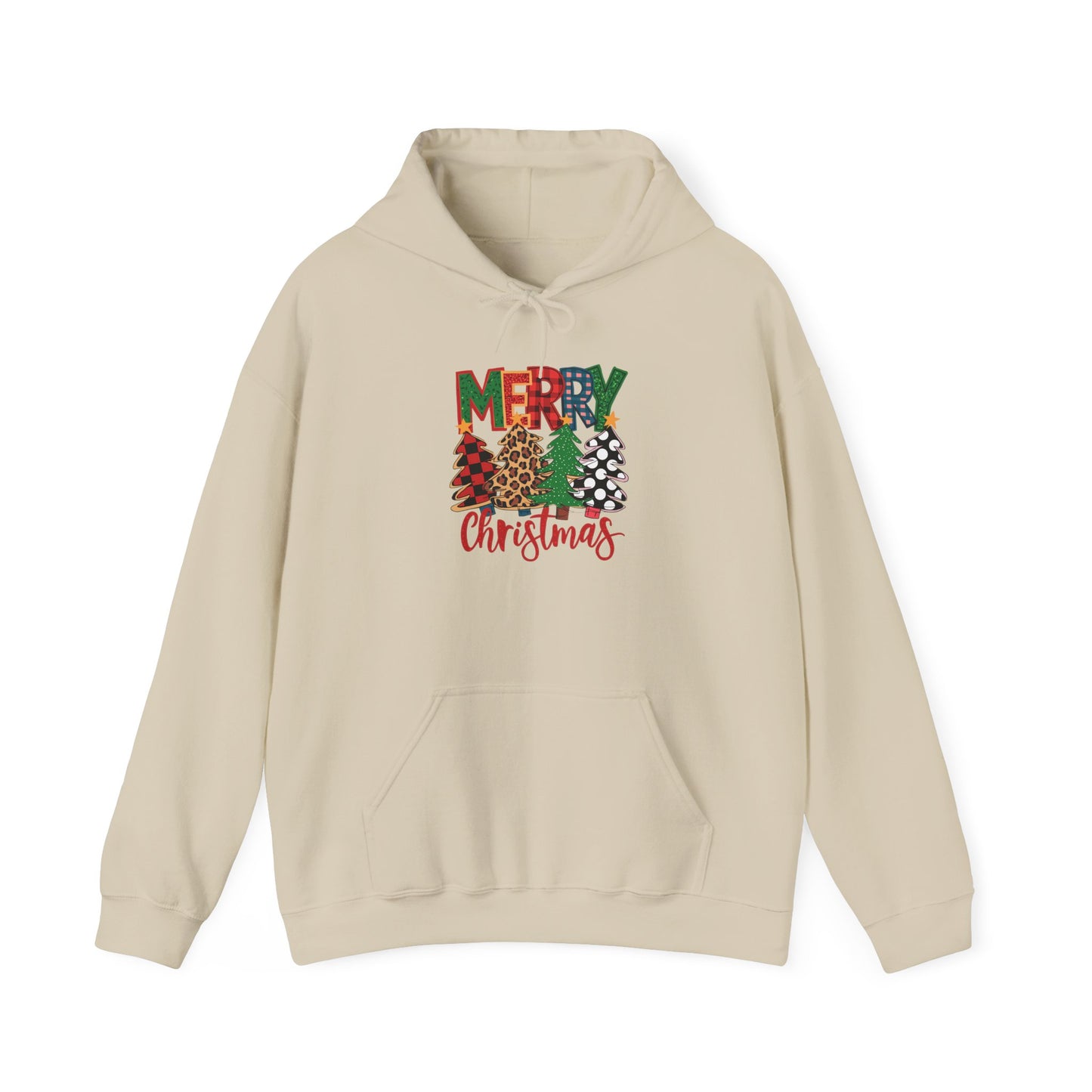 Merry Christmas 4trees- Unisex Hoodie for Fall Celebrations