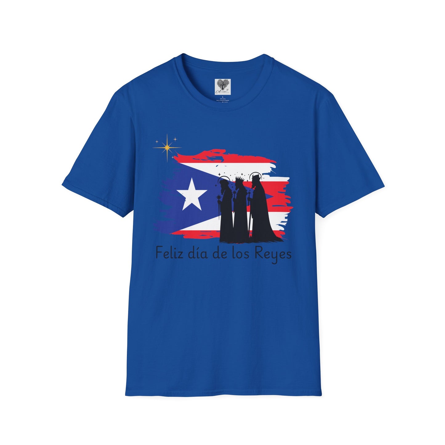 Feliz Dia de los Reyes (Bandera) - Unisex Softstyle T-Shirt