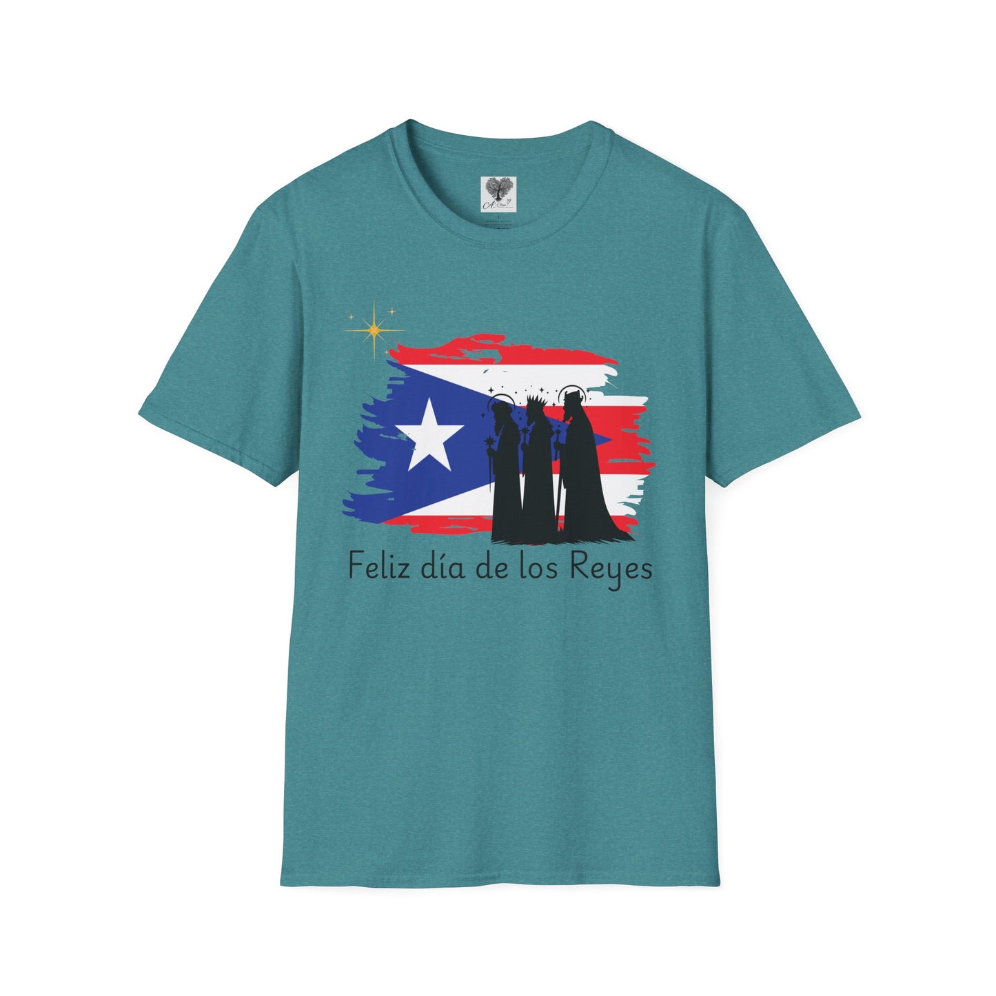 Feliz Dia de los Reyes (Bandera) - Unisex Softstyle T-Shirt