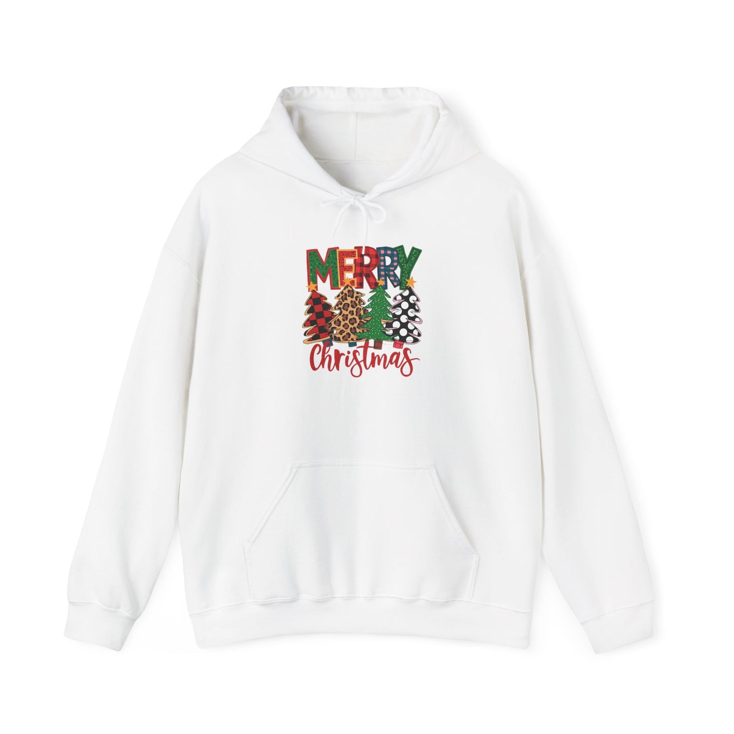 Merry Christmas 4trees- Unisex Hoodie for Fall Celebrations