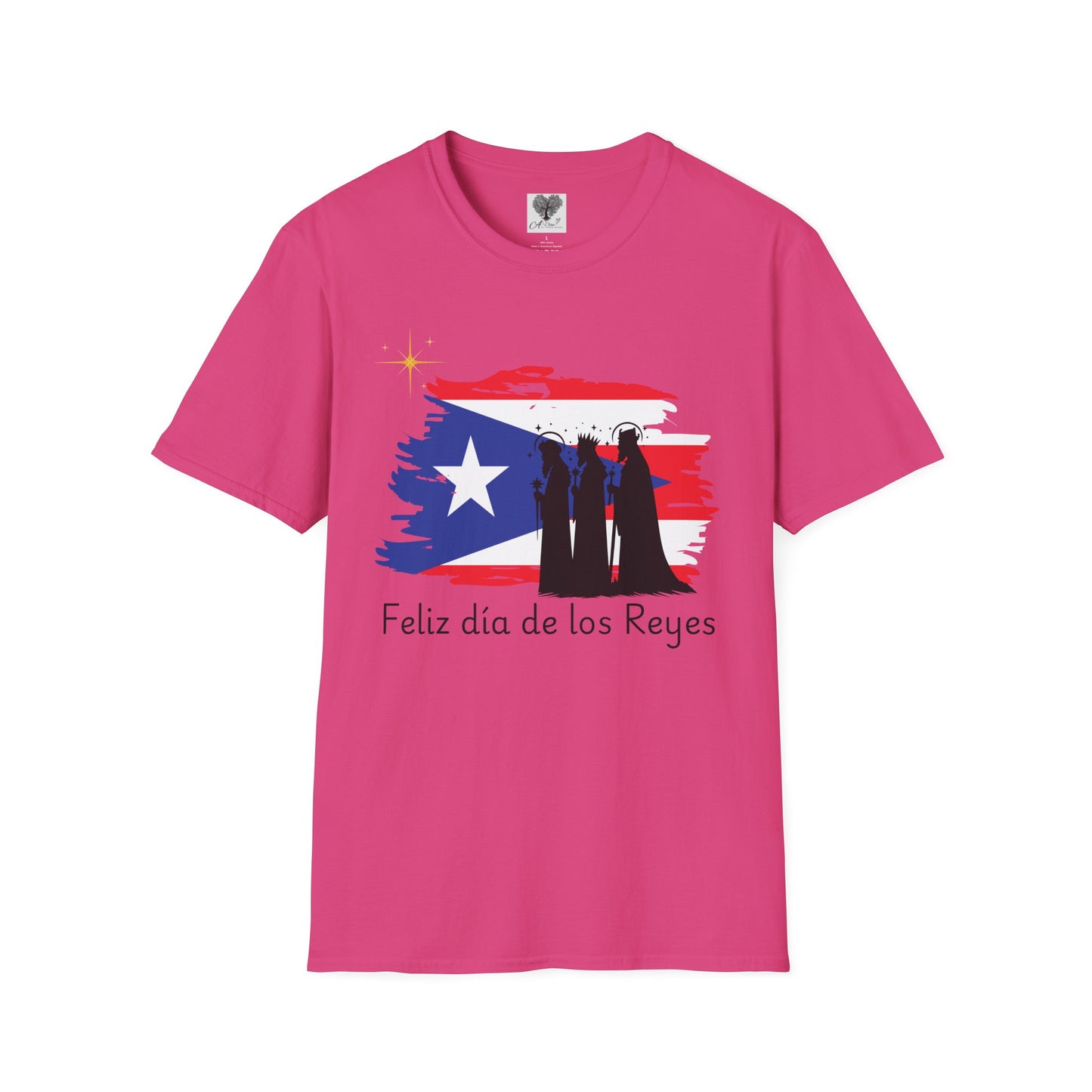 Feliz Dia de los Reyes (Bandera) - Unisex Softstyle T-Shirt