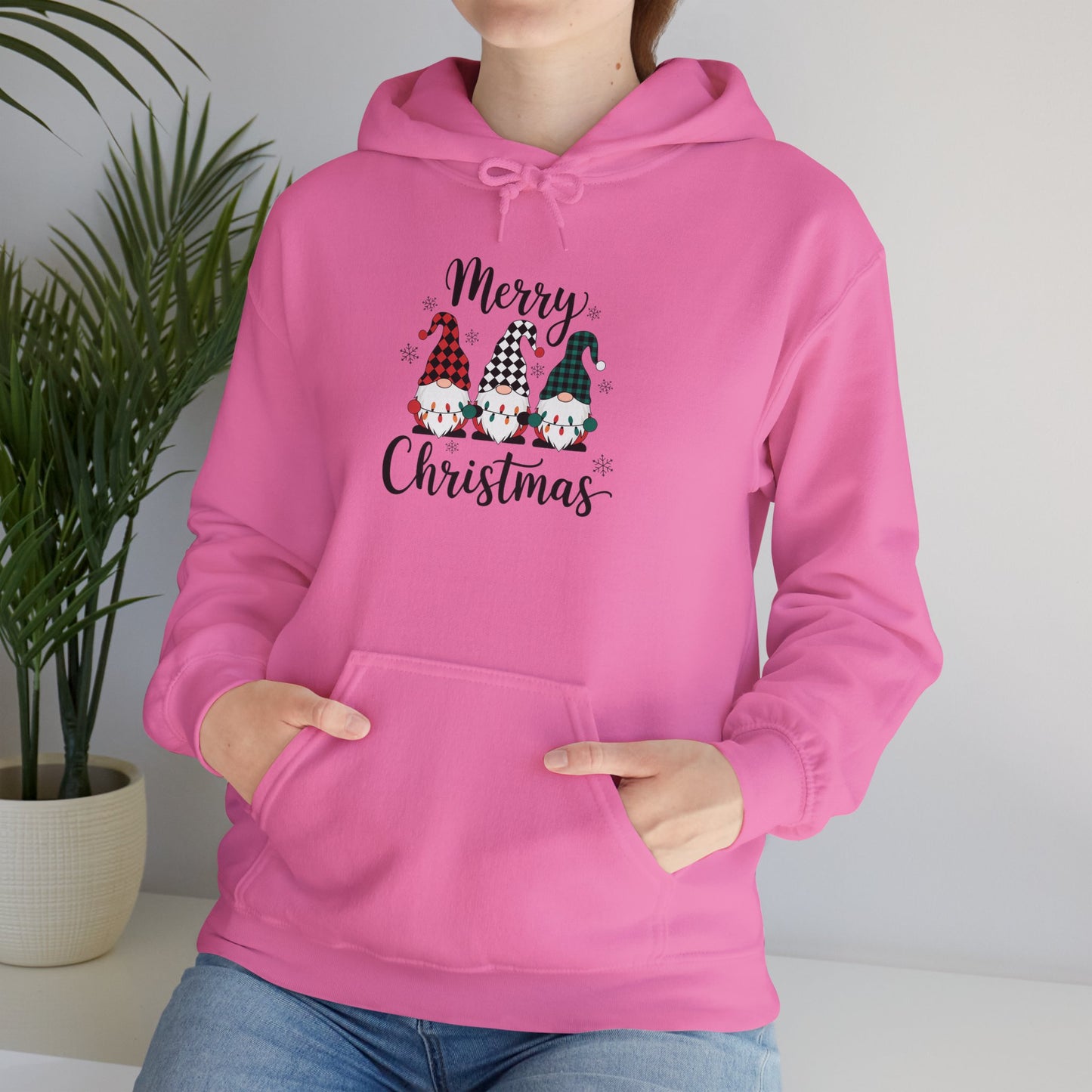 Merry Christmas 3elfs- Unisex Hoodie for Fall Celebrations