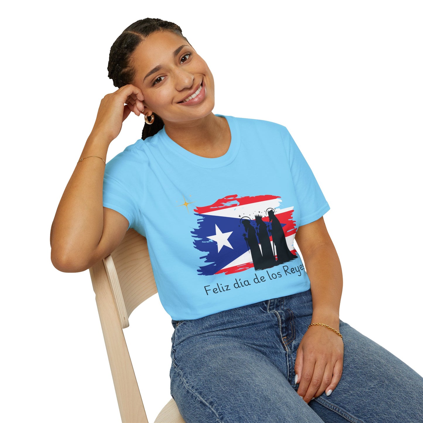 Feliz Dia de los Reyes (Bandera) - Unisex Softstyle T-Shirt