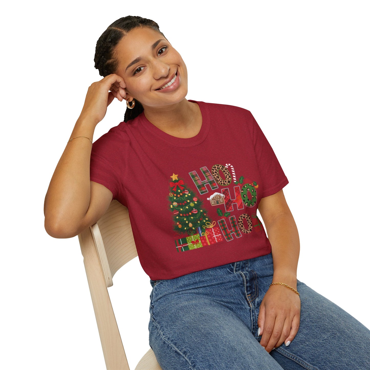Merry Christmas HO HO HO - Unisex Softstyle T-Shirt
