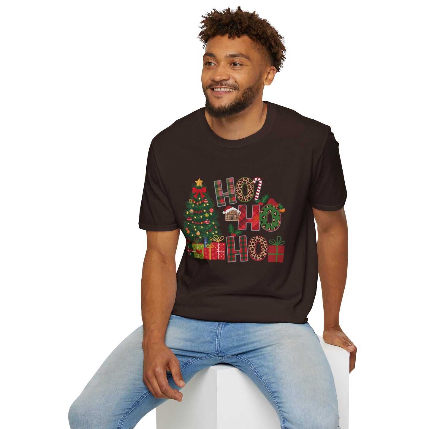 Merry Christmas HO HO HO - Unisex Softstyle T-Shirt