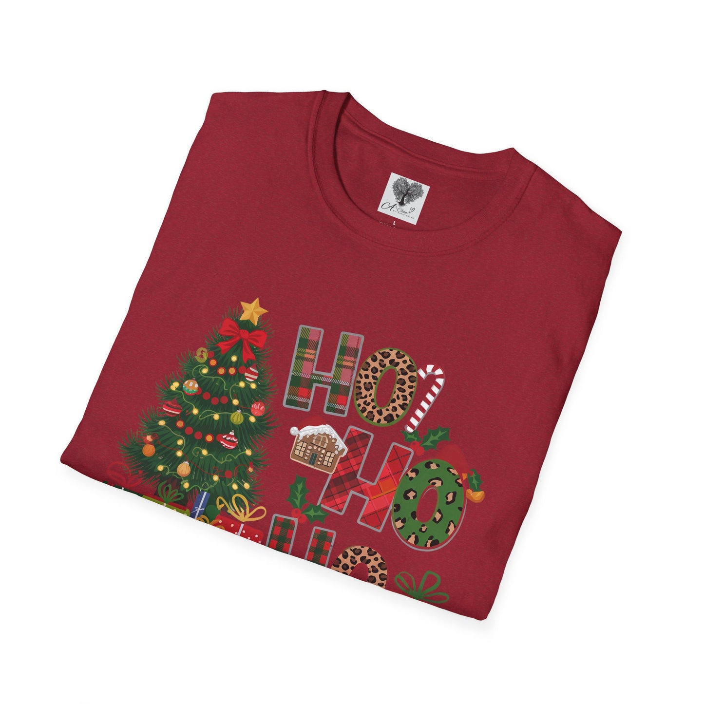 Merry Christmas HO HO HO - Unisex Softstyle T-Shirt