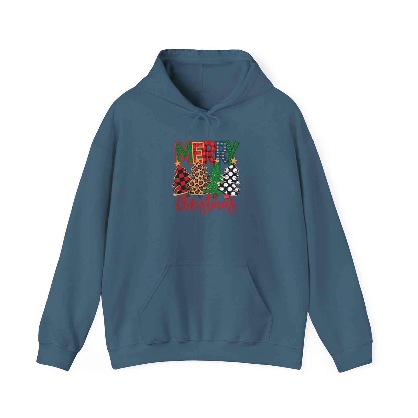 Merry Christmas 4trees- Unisex Hoodie for Fall Celebrations