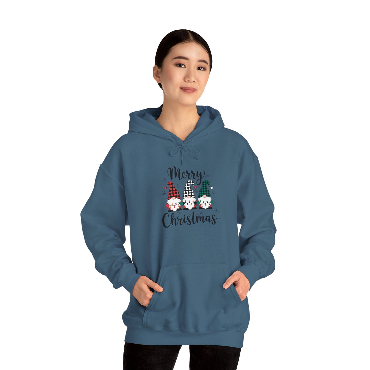 Merry Christmas 3elfs- Unisex Hoodie for Fall Celebrations