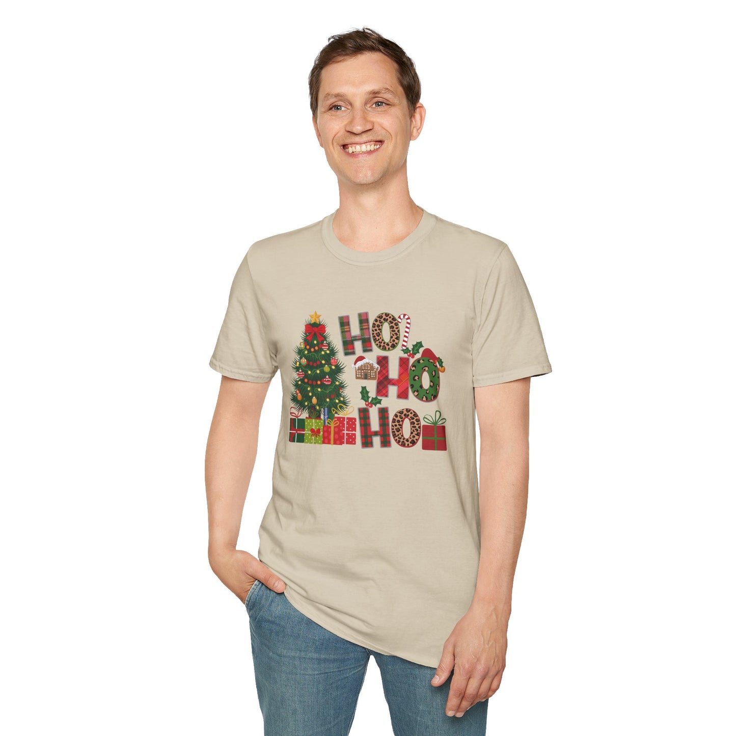 Merry Christmas HO HO HO - Unisex Softstyle T-Shirt