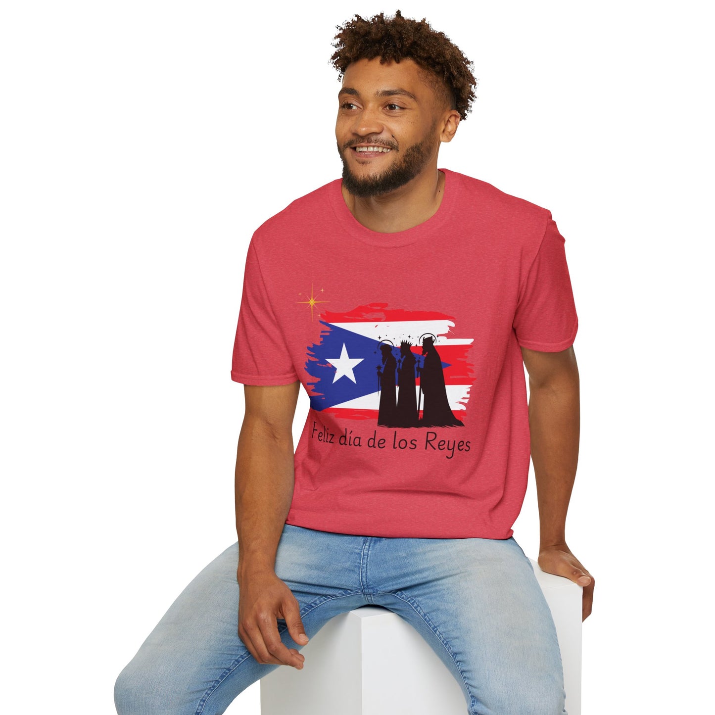 Feliz Dia de los Reyes (Bandera) - Unisex Softstyle T-Shirt