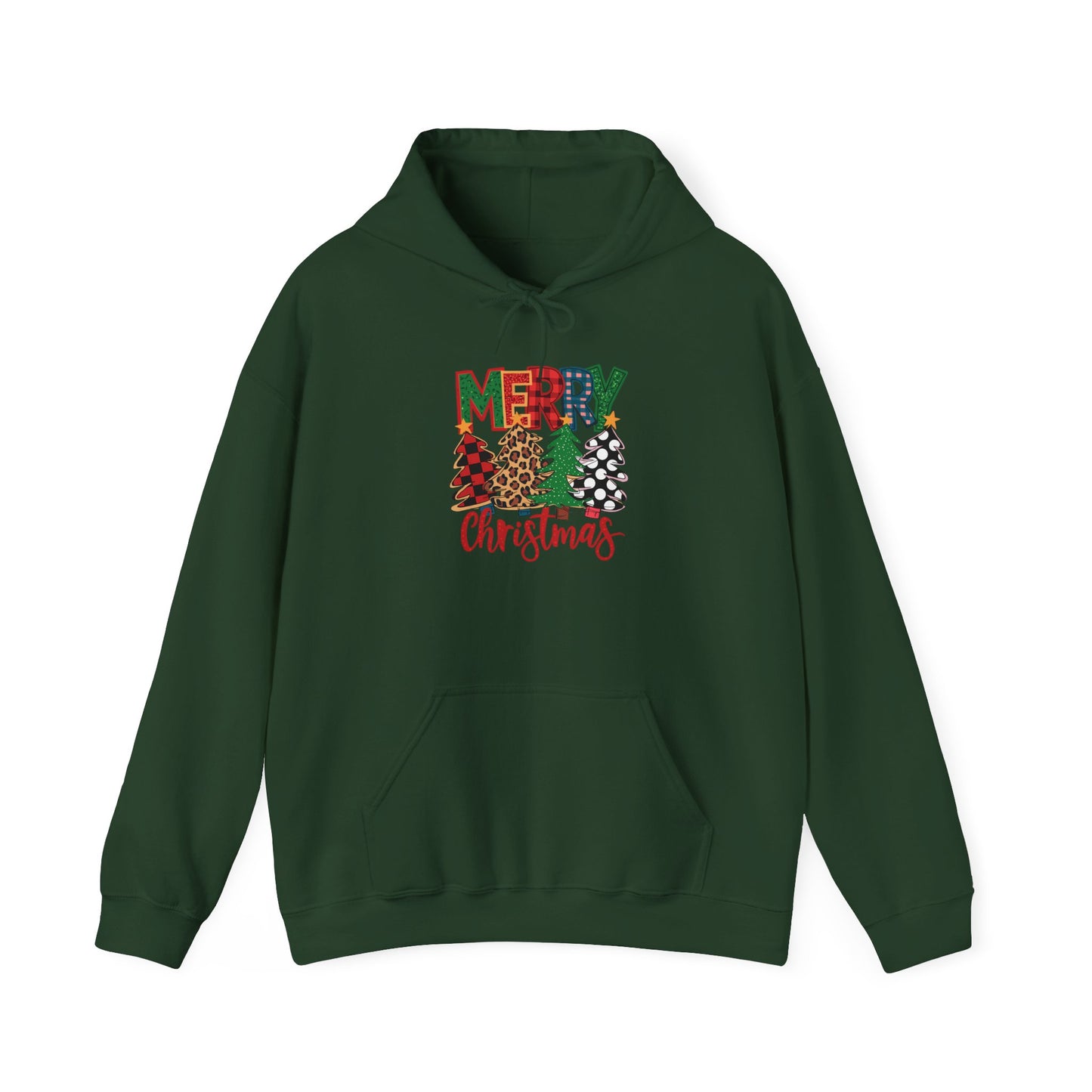 Merry Christmas 4trees- Unisex Hoodie for Fall Celebrations