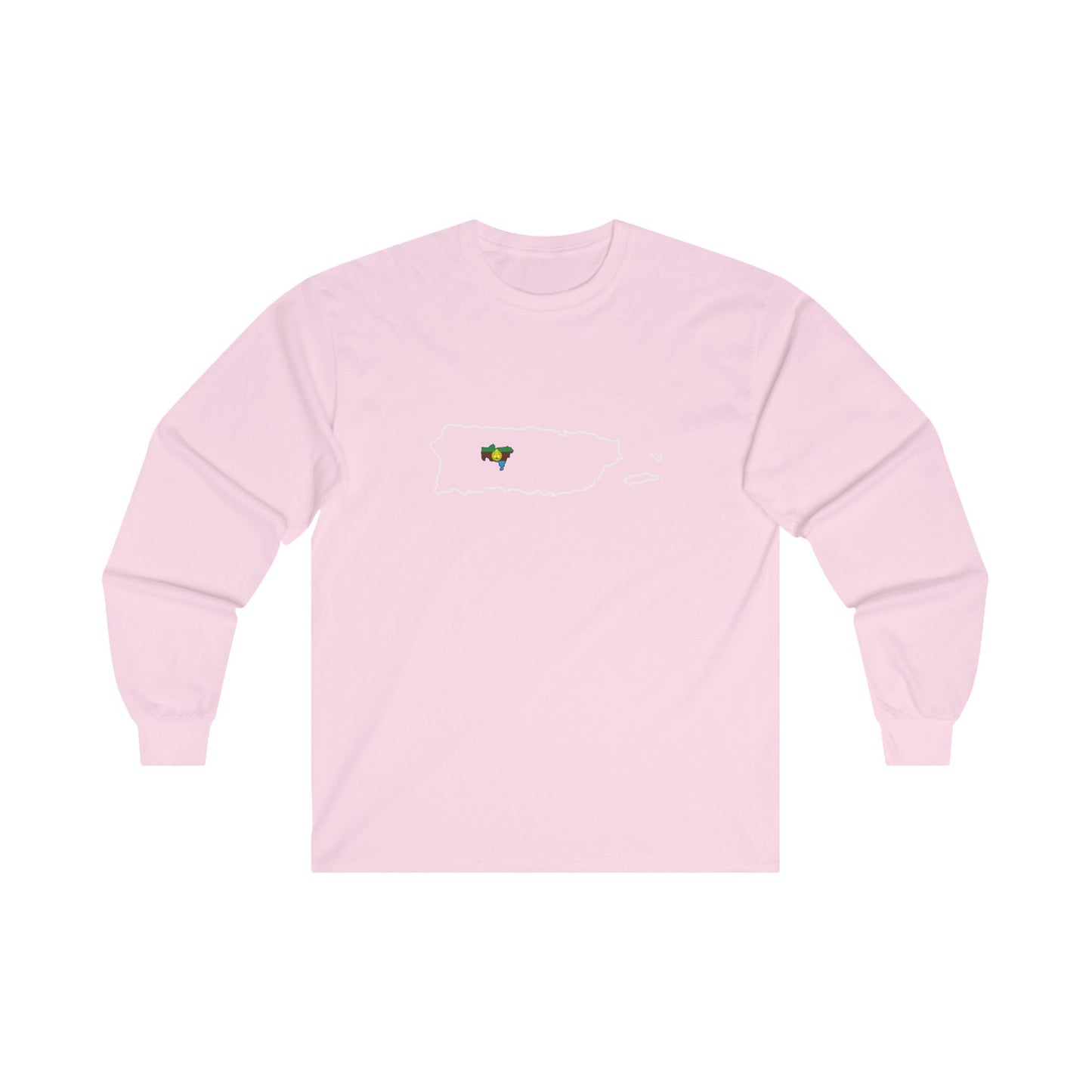 Utuado, PR Map (White: outline) - Unisex Long Sleeve Tee