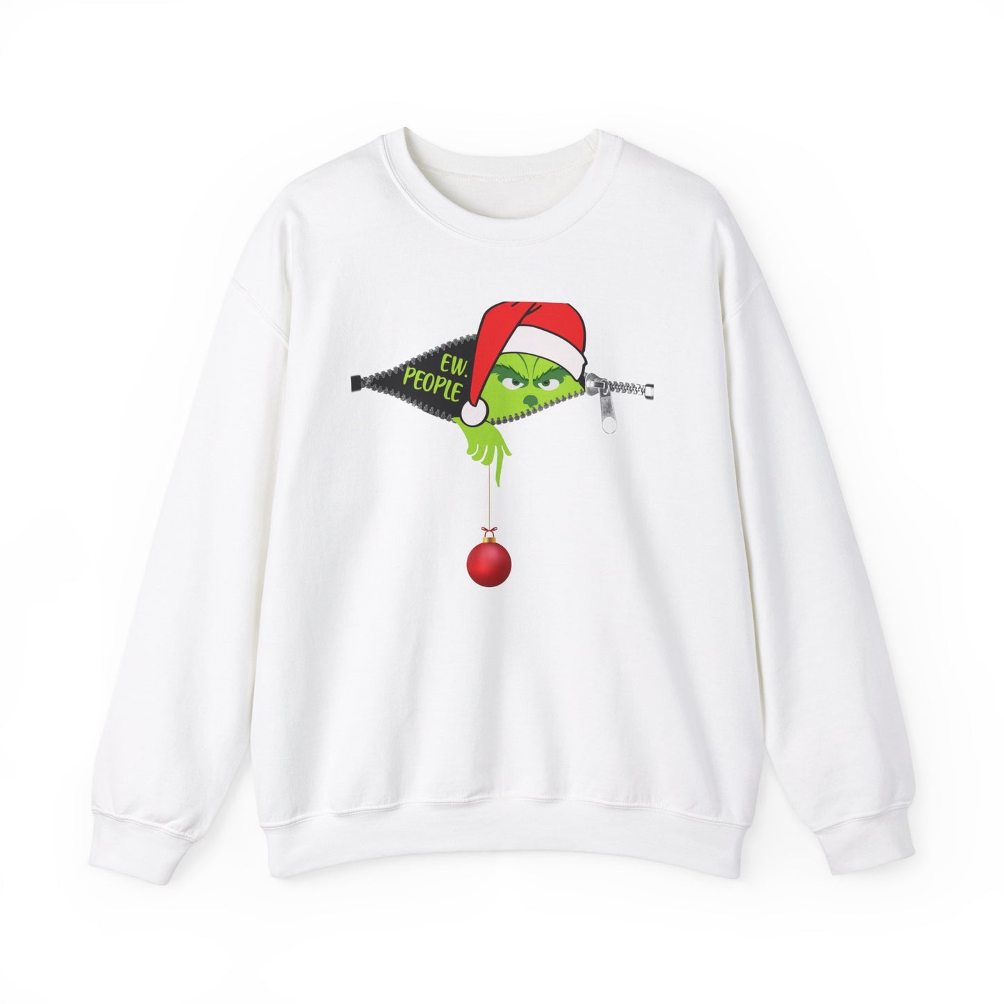 Grinch zipper Christmas - Unisex Heavy Blend™ Crewneck Sweatshirt