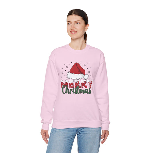 Merry Christmas hat - Unisex Heavy Blend™ Crewneck Sweatshirt