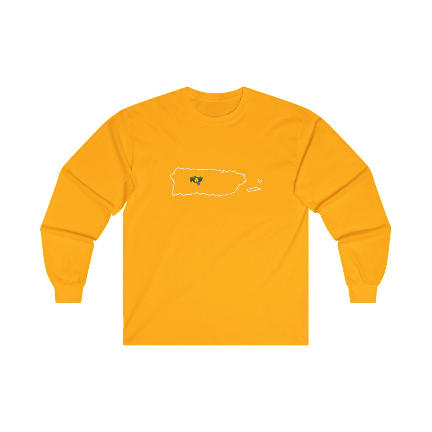 Utuado, PR Map (White: outline) - Unisex Long Sleeve Tee