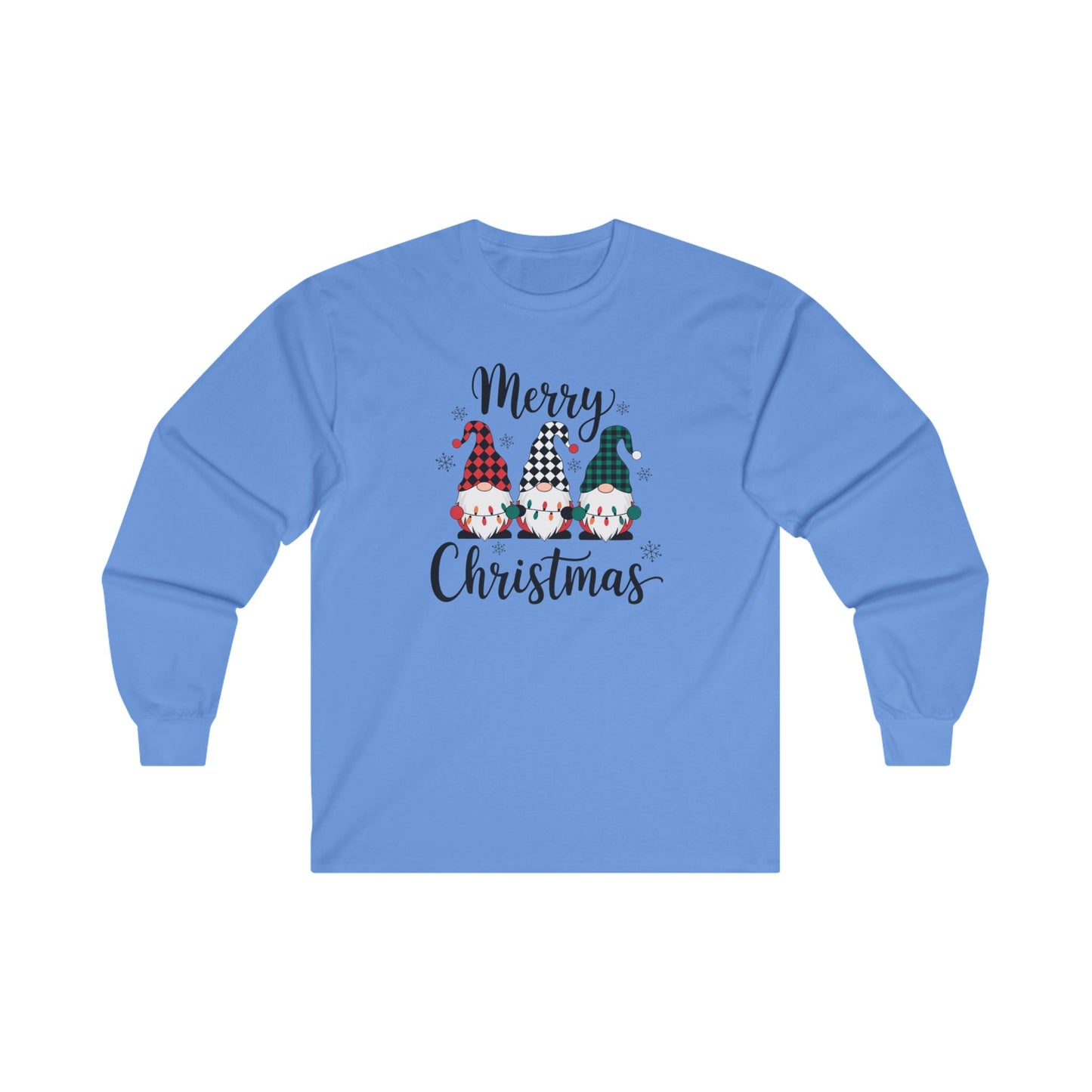 Merry Christmas 3elfs- Unisex Long Sleeve Tee - Fall Vibes, Perfect for Christmas Celebrations