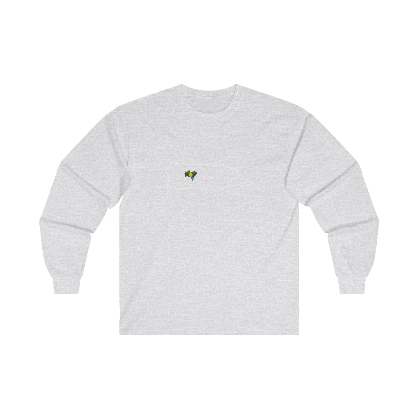 Utuado, PR Map (White: outline) - Unisex Long Sleeve Tee
