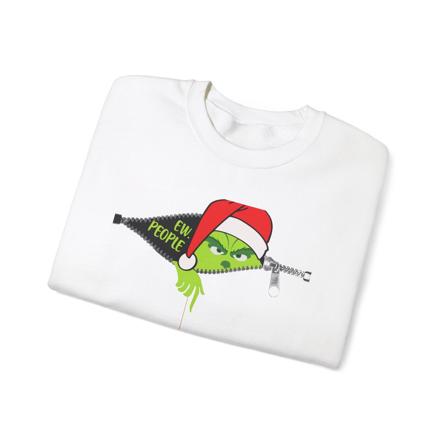 Grinch zipper Christmas - Unisex Heavy Blend™ Crewneck Sweatshirt